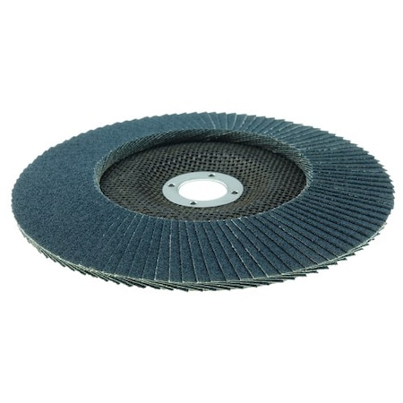 Weiler 7" Abrasive Flap Disc, Conical (TY29), Phenolic Backing 60Z, 7/8" 31363